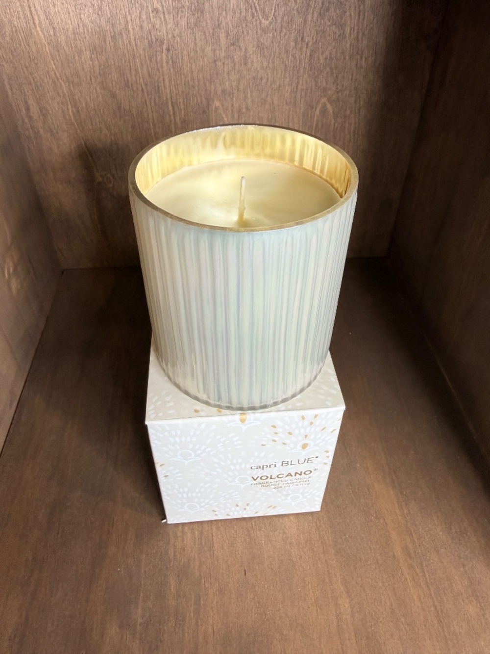 NWT Capri Blue Volcano Small Glass Candle Anthropologie
